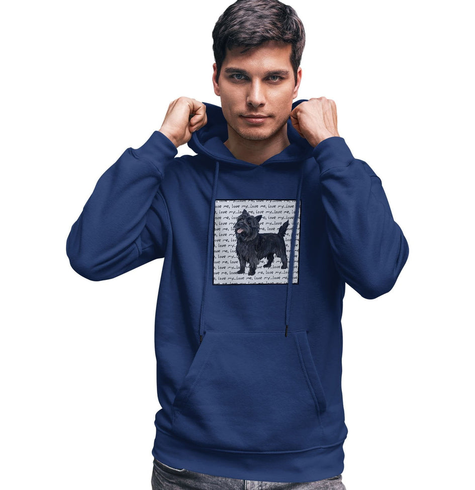 Cairn Terrier Love Text - Adult Unisex Hoodie Sweatshirt