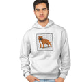 Red Staffordshire Bull Terrier Love Text - Adult Unisex Hoodie Sweatshirt