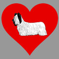 Skye Terrier on Heart Left Chest - Full-Zip Hoodie Sweatshirt
