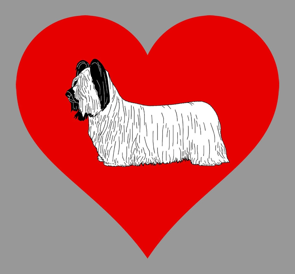 Skye Terrier on Heart Left Chest - Unisex Full-Zip Hoodie Sweatshirt