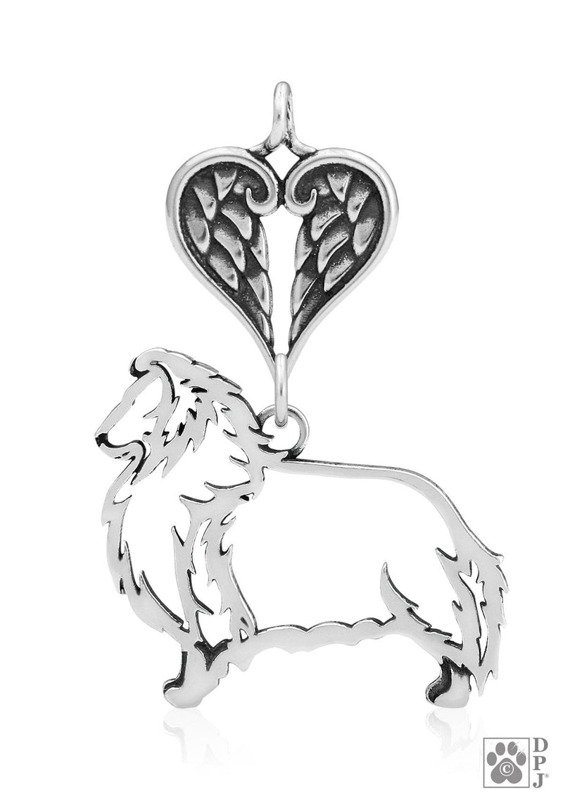 Shetland Sheepdog, Body, with Engravable Healing Angels Pendant