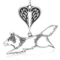 Shetland Sheepdog Jumping, Body, with Engravable Healing Angels Pendant