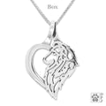 Shetland Sheepdog in Heart Necklace