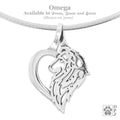 Shetland Sheepdog in Heart Necklace
