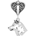 Shiba Inu, Head, with Engravable Healing Angels Pendant