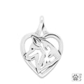 Siberian Husky Heart Necklace