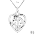 Siberian Husky Heart Necklace