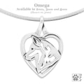 Siberian Husky Heart Necklace