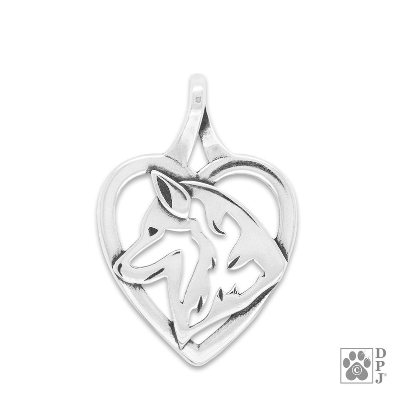 Siberian Husky Heart Necklace