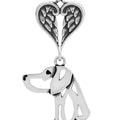 Weimaraner, Head, with Engravable Healing Angels Pendant