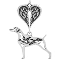 Weimaraner w/Ducks, Body, with Engravable Healing Angels Pendant