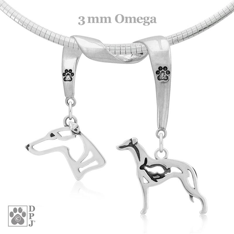 Whippet, Charm Holder, Necklace