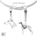 Whippet, Charm Holder, Necklace