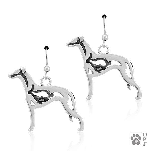 Whippet w Bunny Body Earring