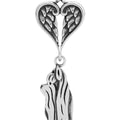 Yorkshire Terrier Show Cut, Head, with Engravable Healing Angels Pendant
