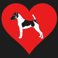 Smooth Fox Terrier on Heart Left Chest - Full-Zip Hoodie Sweatshirt