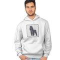 Black Poodle Love Text - Adult Unisex Hoodie Sweatshirt