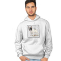 Black & White French Bulldog Love Text - Adult Unisex Hoodie Sweatshirt