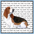 Basset Hound Love Text - Adult Unisex T-Shirt
