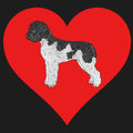 Lagotto Romagnolo on Heart Left Chest - Full-Zip Hoodie Sweatshirt