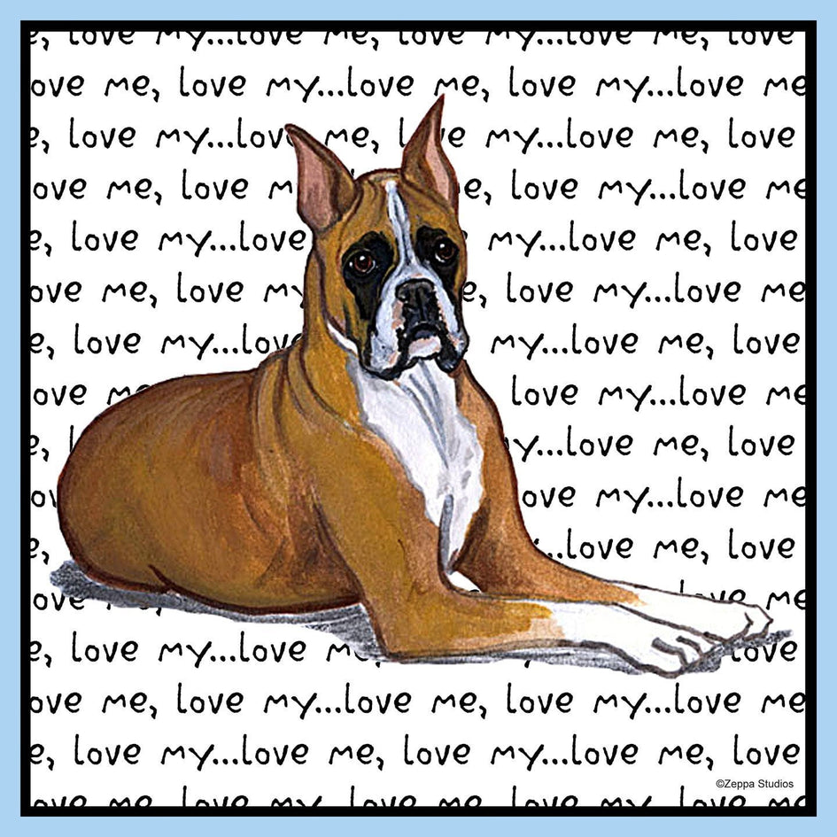 Boxer Love Text - Adult Unisex T-Shirt