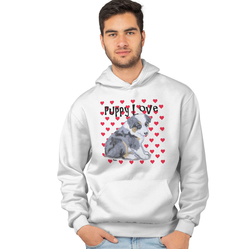 Australian Shepherd Puppy Love - Adult Unisex Hoodie Sweatshirt