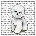 Bichon Frise Love Text - Adult Unisex T-Shirt