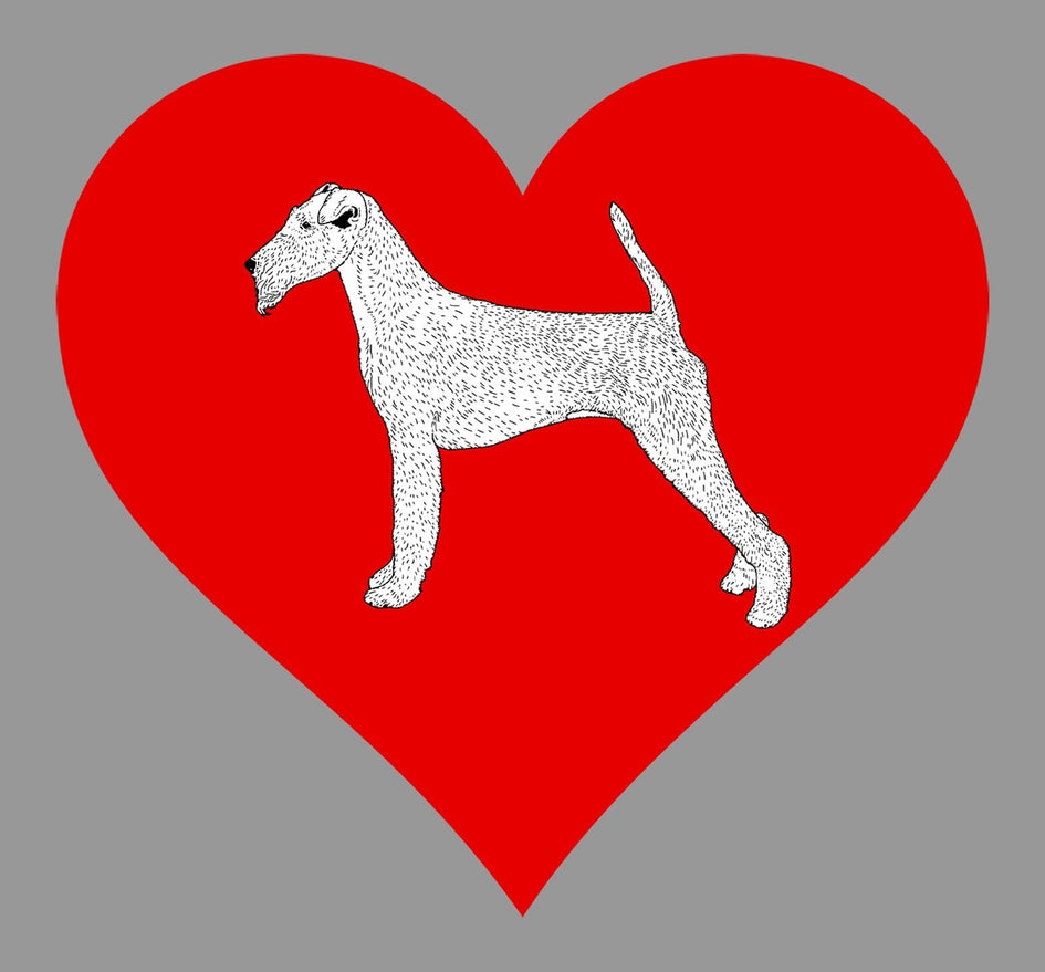 Irish Terrier on Heart Left Chest - Unisex Full-Zip Hoodie Sweatshirt
