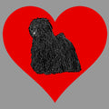 Black Puli on Heart Left Chest - Full-Zip Hoodie Sweatshirt