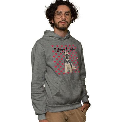 German Shepherd Dog Puppy Love - Adult Unisex Hoodie Sweatshirt