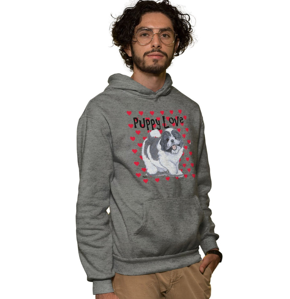 Shih Tzu Puppy Love - Adult Unisex Hoodie Sweatshirt