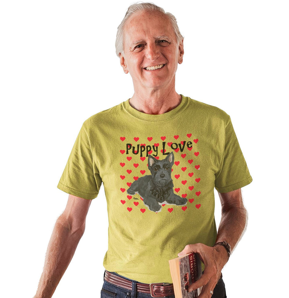 Scottish Terrier Puppy Love - Adult Unisex T-Shirt