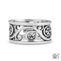 Sterling Silver Life Long Journey Paws Ring