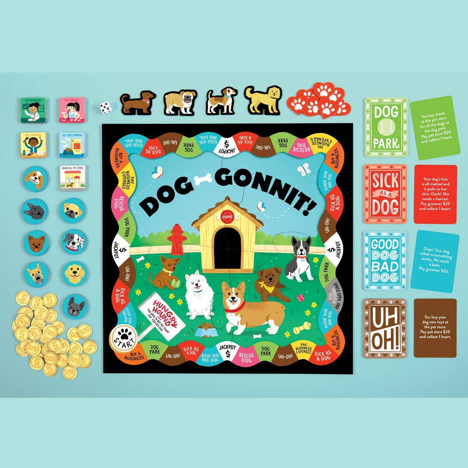 Mudpuppy Dog-Gonnit Board Game - for 2-4 Players, Ages 8+ - Teaches Real-Life Dog Caring Skills - Fun and Engaging Game for Families to Play Together
