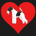 Wire Hair Fox Terrier on Heart Left Chest - Full-Zip Hoodie Sweatshirt
