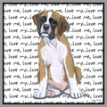 Boxer Puppy Love Text - Adult Unisex T-Shirt