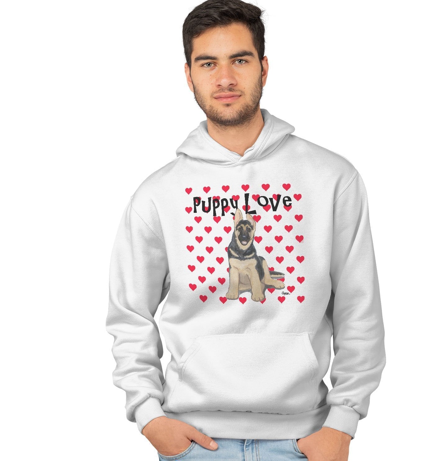 German Shepherd Puppy Love Adult Unisex Hoodie Sweatshirt AKC Shop