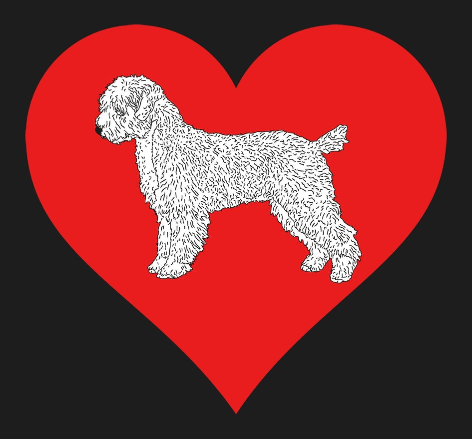 Spanish Water Dog on Heart Left Chest - Unisex Full-Zip Hoodie Sweatshirt