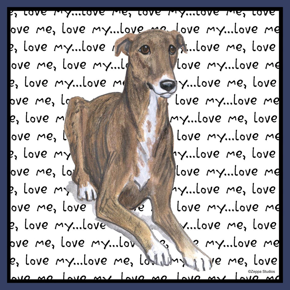 Greyhound Love Text - Adult Unisex T-Shirt