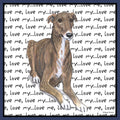 Greyhound Love Text - Adult Unisex Hoodie Sweatshirt