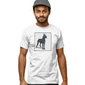 Great Dane (Cropped Ears) Love Text - Adult Unisex T-Shirt