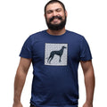 Black Greyhound Love Text - Adult Unisex T-Shirt