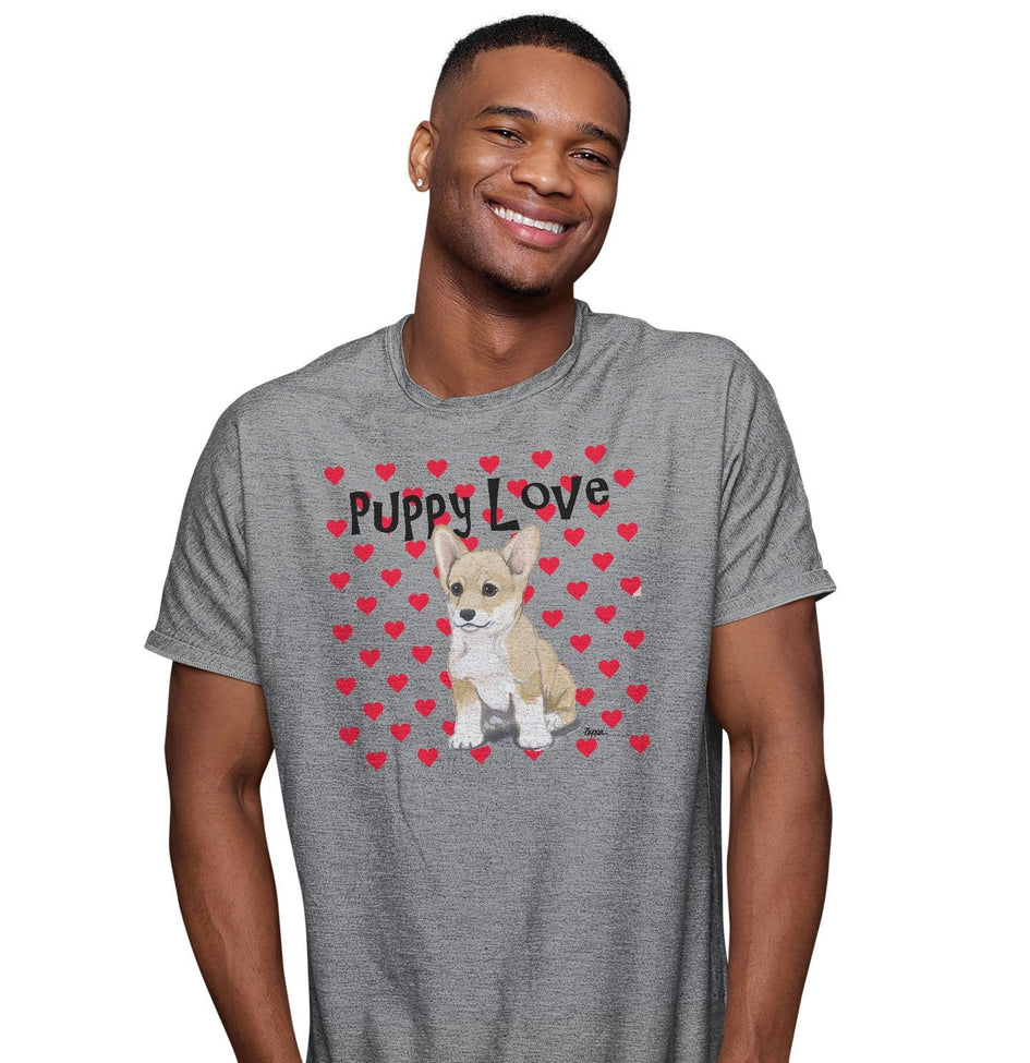 Corgi Puppy Love - Adult Unisex T-Shirt