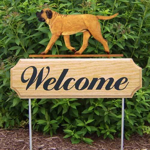 Mastiff Welcome Sign