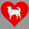 Mudi on Heart Left Chest - Full-Zip Hoodie Sweatshirt