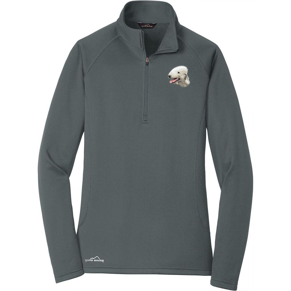 Embroidered Eddie Bauer Ladies Base Layer Fleece Irongate Gray 3X-Large Bedlington Terrier D35