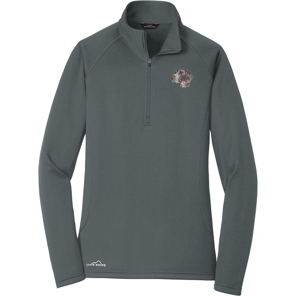 Embroidered Eddie Bauer Ladies Base Layer Fleece Irongate Gray 3X-Large German Shorthaired Pointer D131