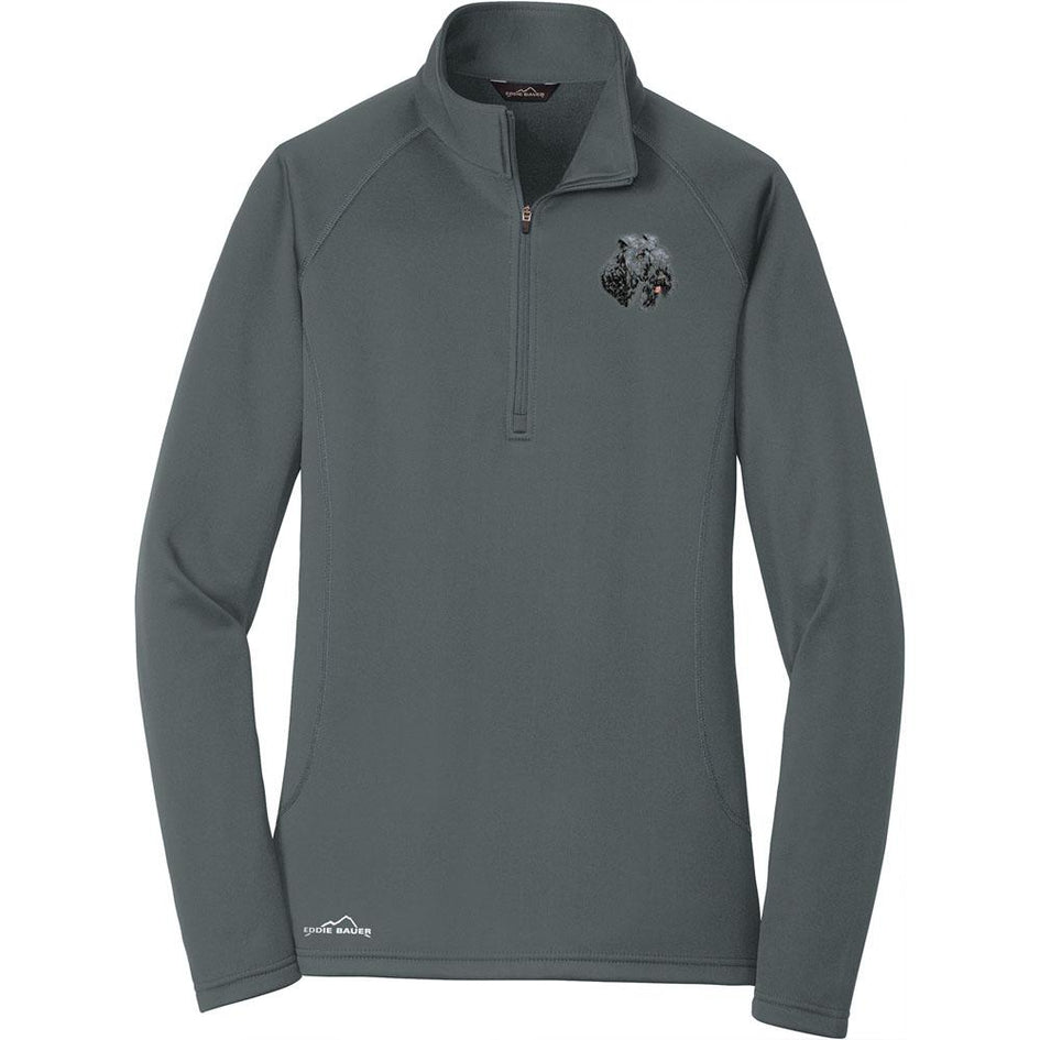 Embroidered Eddie Bauer Ladies Base Layer Fleece Irongate Gray 3X-Large Kerry Blue Terrier D74