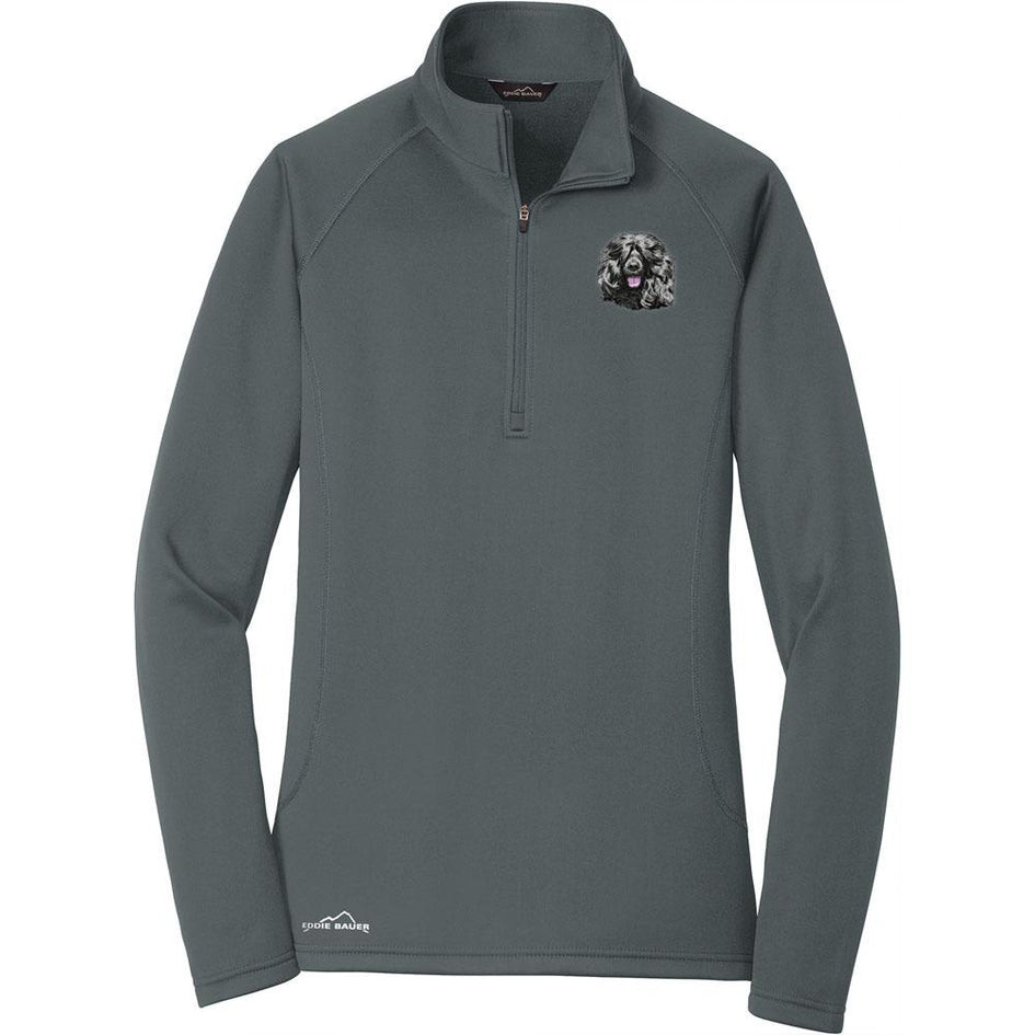 Embroidered Eddie Bauer Ladies Base Layer Fleece Irongate Gray 3X-Large Portuguese Water Dog DM452