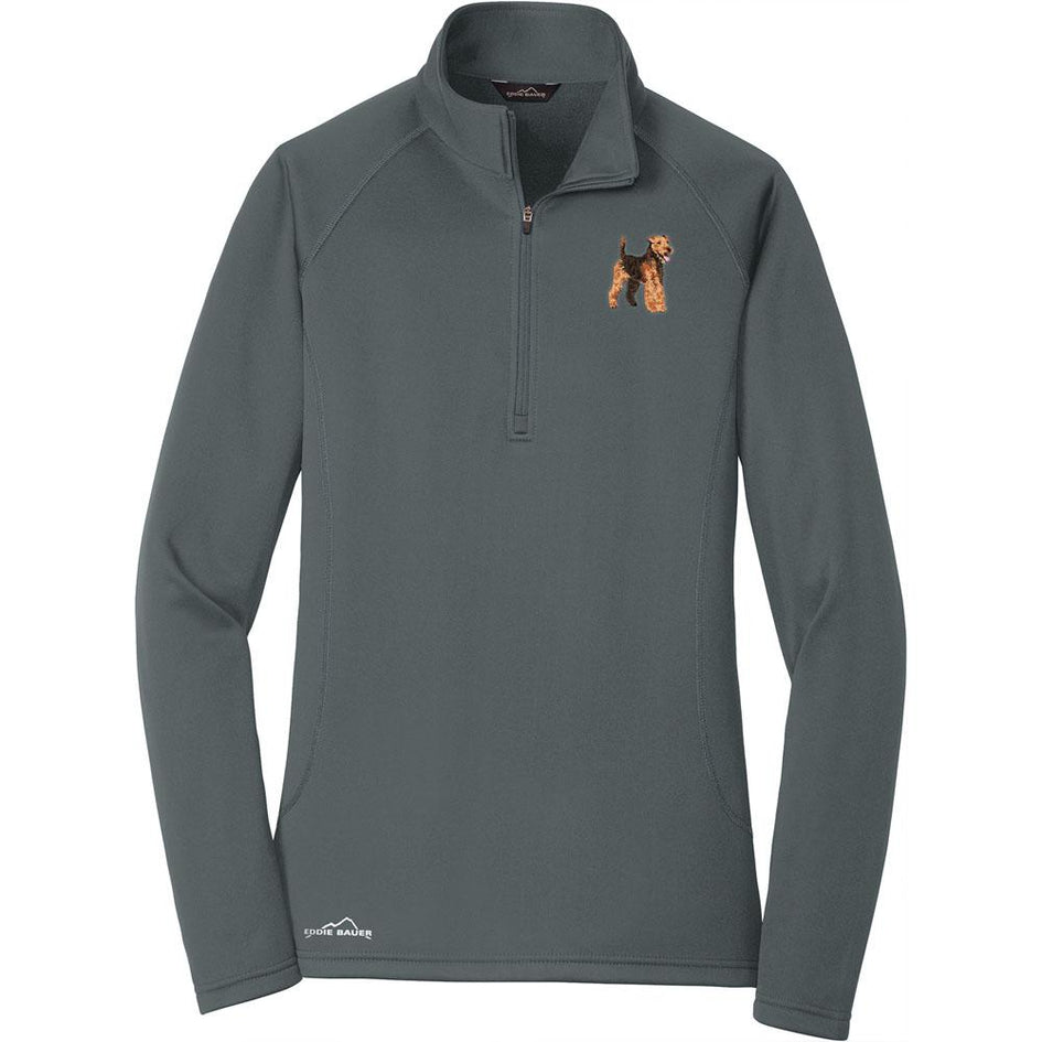 Embroidered Eddie Bauer Ladies Base Layer Fleece Irongate Gray 3X-Large Welsh Terrier DJ241